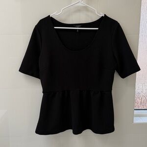 Daisy Fuentes Black Textured Blouse